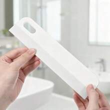 Mini escobilla de goma de silicona pequeña de 8.6 pulgadas para ducha puertas de vidrio rascador de limpieza de ventanas para espejo fregadero baño blanco y gris - Blanco - Ver 5
