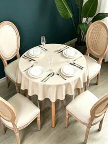 Soft Glass PVC Round Tablecloth Waterproof, Anti-Oil, Anti-Scalding, Wash-Free Round Table, Transparent Table Mat, Desktop, Household Tablecloth - Multicolor - View 6