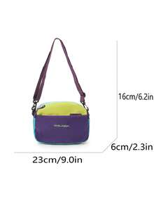 Colorblock Casual Crossbody Bag, And Versatile! Lightweight, Suitable For Daily Commute, Weekend Outings, And Sports Activities. Front Zipper Pocket Design For Storing Phone, Keys, And Other Personal Items. Available In Multiple Colors To Suit Different Styles, A Fashionable And Practical Choice As A Gift For Yourself Or Friends. - Multicolor - View 7