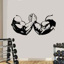 Removable Vinyl Decorative Wall Sticker For Gym, Bodybuilding, Muscle, Arm Wrestling Competition - C - View 7