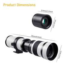 420-800mm Super Telephoto Lens Kit - Includes 2X Teleconverter For Up To 1600mm, Compatible With EF/EF-M/R, F, A, And Other T2 Mount Cameras - View 7