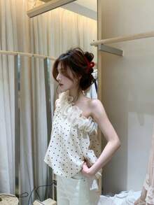 Women Blouses & Shirts - Polka Dots - View 3