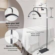 Diamond Design Half Moon LED Eyelash Lamp With Included Tray - Default - View 6