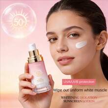 50g Crema solar ligera y transpirable, blanqueadora, hidratante, iluminadora, FPS50+ PA+++ - rosa y blanco - Ver 4