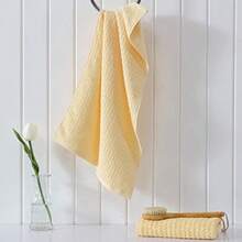 Bahama - Toallas de Mano, Toallas de algodón Suaves y absorbentes, Bajas Pelusas, Resistentes a la decoloración , 2 Piezas - Amarillo del Pacfico Norte - Ver 3