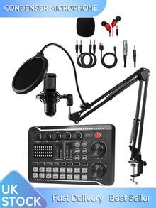 BM800 Condenser Microphone + F998 Sound Card Kit, Suitable For Computer Recording, Gaming Voice Chat, High-Quality Sampling, And Home Use - Multicolor - View 12