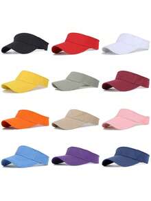 1pc Unisex Open Top Baseball Cap, Suitable For Baseball, Basketball, Football And Other Outdoor Sports, Provides UV Protection - Multicolor - View 3