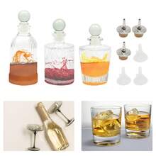 Bottle Set Of 3 Glass Bitter Bottles For Mixing Drinks Dispenser With Top Covers - 查看 3