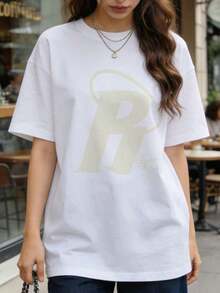 Camiseta casual de mujer de verano, cuello redondo, manga corta, tejido suave |   R | Estilo callejero americano, tienda local, tops para salir, algodón, vintage, estilo callejero europeo y americano, casual deportivo, estilo unisex, estilo casual urbano, tops bonitos, Generación Z, curvas, ropa Y2K, camisetas divertidas, tops de mujer, conjuntos de vacaciones para mujer, top lindo, camiseta gráfica, conjuntos de primavera, camisetas holgadas, ropa de calle retro, estilo de los 90, estilo de los 2000, subcultura, top , tops blancos, atuendo de fiesta de los 90. Adecuado para primavera, verano y otoño - Blanco - Ver 2