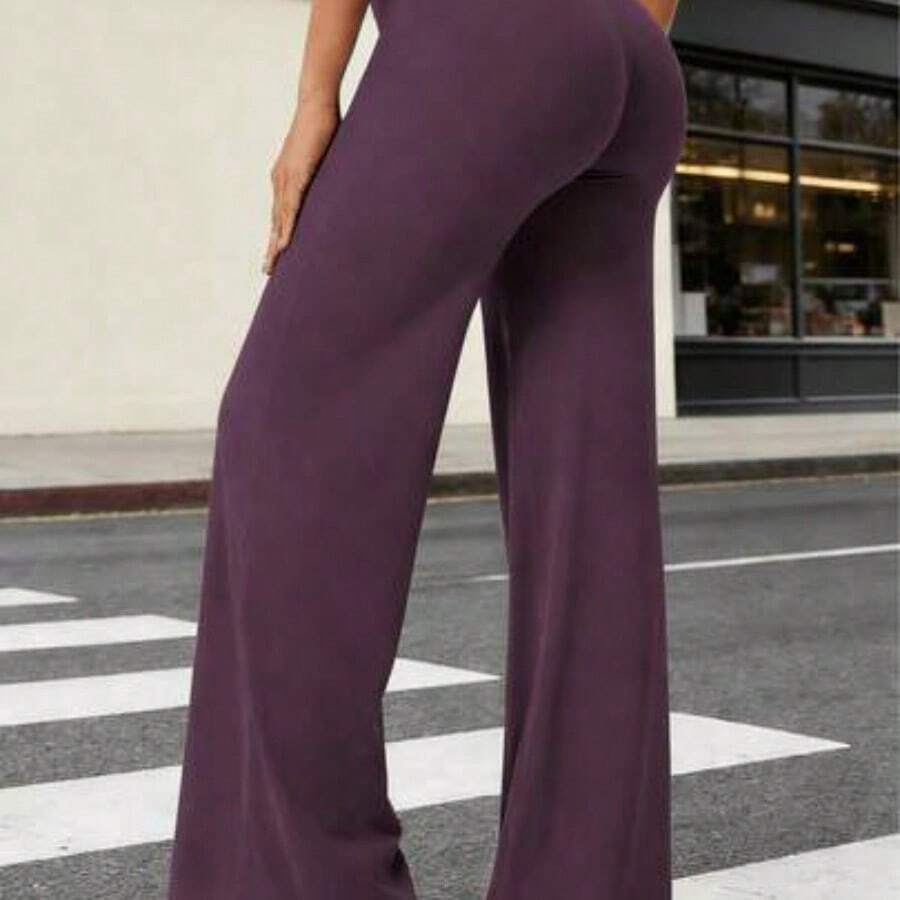 YEOREO Workout Leggings Womens No Front Seam Straight Leggings 31.5" High Waist Buttery Eddiy Gym Yoga Pants Summer Leggings For Women - Morado mora - Ver 1