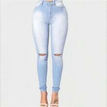 Women's Slim Fit Stretch Denim Jeans - 深藍色 - 查看 8