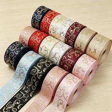 (10 Yards/Roll) 2.5cm Wide Gold Foil Ribbon, Gift Packaging, Cake Baking Packaging, Gift Flower Packaging, Wedding Decoration, Handmade DIY, Headwear, Brooch, Clothing Accessories - Multicolor - View 8