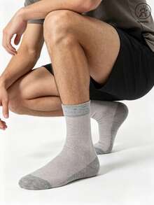 3 Pairs Black White Grey Mesh Breathable Short Socks, Thin Quick-Dry Sports Socks, Anti-Sweat High Elasticity Daily Wear Socks - Multicolor - View 4