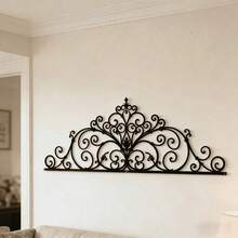 HELLOYOUNG Mystical Boho Gothic Wall Art, 2 Piece Vintage Metal Scroll & Floral Sculpture For Bedroom Living Room, Witchcore Occult Aesthetic Decor, Unique Wall Hanging For Housewarming Altar Valentine Wedding - 彩色 - 查看 2