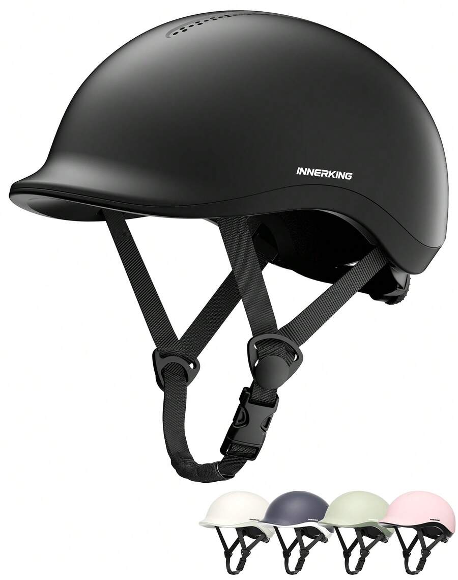 自転車 ヘルメット 帽子型 大人 学生 耐衝撃 全方位保護 CE/CPSC認証済 EN1078規格 高剛性＆通気性＆超軽量 御洒落 キャップ型 街乗り 男女兼用 通勤 通学用ヘルメット サイズ調節可能