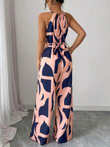 Mono de tela estampada con envolvente frontal para mujer, diseño que define la cintura para usar en ocasiones elegantes, ya sea de fiesta o diario - Multicolor 7 - Ver 2