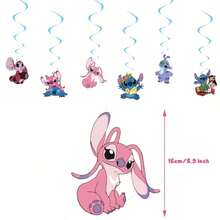 Trang trí bàn tiệc sinh nhật chủ đề Stitch, vật trang trí treo tường tạo không khí tiệc tại nhà. - Nhiều màu - Xem 4