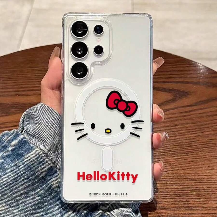 三丽鸥Hello Kitty极简线条艺术手机壳,饰有红色蝴蝶结和醒目的Hello Kitty标志,磁吸透明设计,适用于三星S26 Ultra/S26 Edge/S26 Plus/S26/S25 Ultra/S25 Plus/S25/S25 Edge/S24 Ultra/S24 Plus/S24/S24 FE/S23 FE/S23 Ultra/S23 Plus/S23/S22 Ultra/S22 Plus/S22/A07/A06/A15/A16/A17/A25/A26/A35/A36/A37/A54/A55/A56/A57 女友 - 無色 - 查看 1