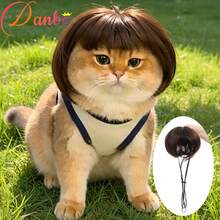 Funny Pet Wig Headpiece, Cat Dog Amusing Hair Accessories, Soft Polyester Fiber Pet Decorations, Easy To Use, Comfortable & Fashionable Pet Costume, Party & Photography Essential, Interesting Design, Durable Material, Specially Designed For Cosplay Enthusiasts, Halloween - Multicolor - View 3