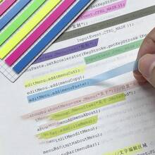PET Extremely Thin And Elongated Solid-Color Sticky Notes, The Macaron Series For Students To Mark Key Points, Multiple Times Use Fluorescent Index Stickers, Colorful Semi-Transparent Stickers For Marking Key Points With Notations. - A - View 2