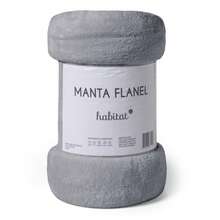 Manta Casal 100% Poliéster flannel: Estilo e Conforto em Cada Detalhe; Toque Macio/Melhor Preço - Cinza - Visão 3
