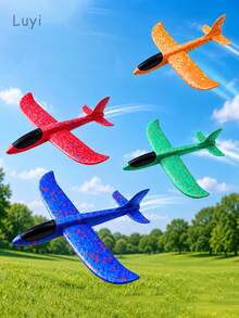 Indoor & Outdoor Hand Throw Foam Airplane Toy, Glider Plane Toy, Suitable For Events, Parties, Gifts, Birthday, Christmas - Multicolor - View 3