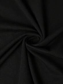 Camiseta de manga corta con cuello redondo para mujer, estilo casual de primavera-verano, estampada por ambos lados con un diseño de sardinas y la palabra "Sardine" impresa en ella, de estilo vintage. - Negro - Ver 3