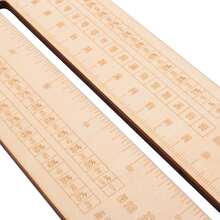Wooden Sock Blockers For Knitting Needle Gauge Crochet Size Measurement Ruler Weaving Tool Needle Measuring Tool - Multicolor - View 6
