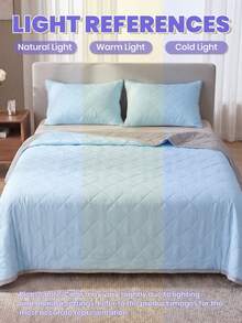 1 buah Selimut Pendingin Biru Langit, Seprai, Perlengkapan Tidur, Dekorasi Kamar Tidur, Selimut Pendingin Udara, Perlengkapan Tidur Musim Panas Ringan, Sepenuhnya Bernapas dan Sejuk, Lembut dan Nyaman, Cocok untuk Semua Ukuran Kasur, Sempurna untuk Penggunaan di Rumah dan Asrama, Bantal dan Sarung Bantal Tidak Termasuk - Biru langit - View 8