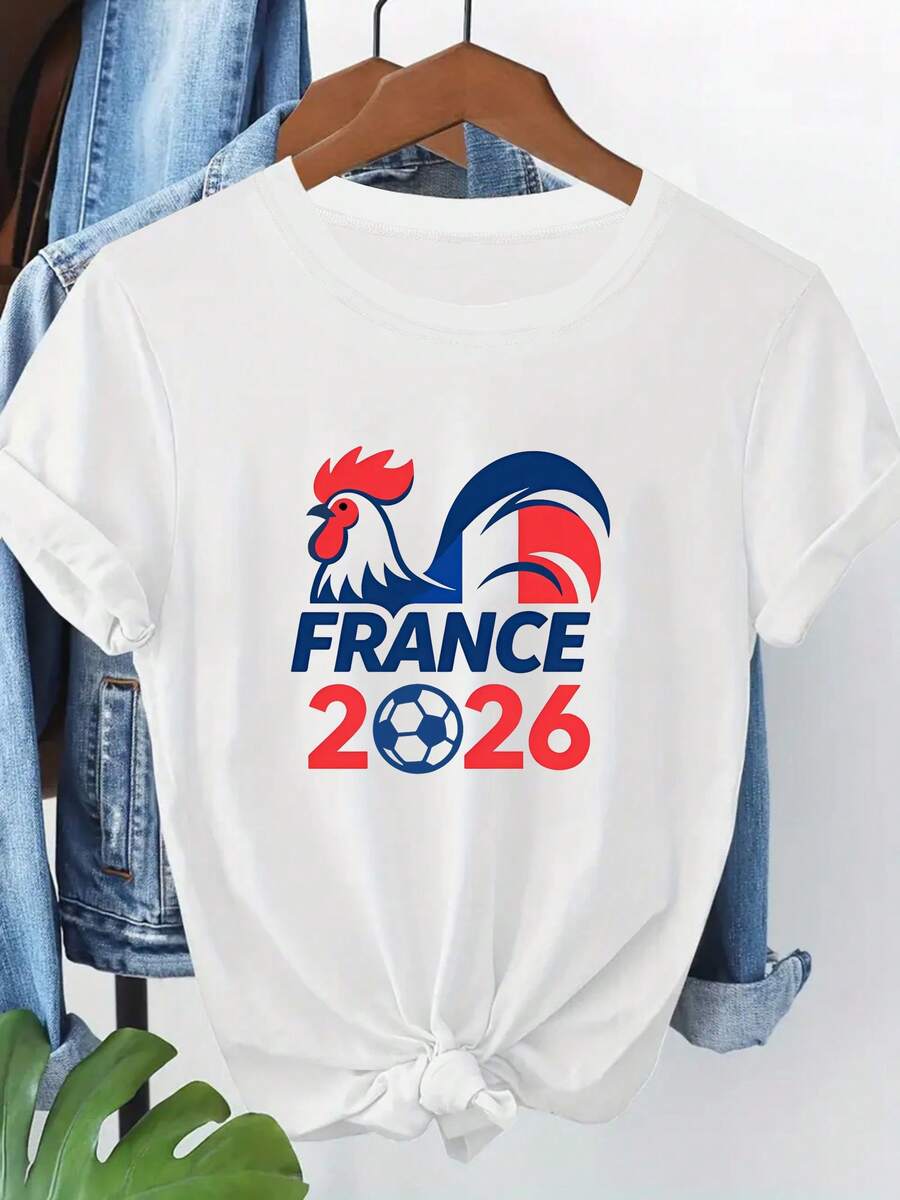 Women's Gallo FRAN 2026 Short Sleeve Crew Neck Football Logo T-Shirt - A Perfect Choice For Feminine Fashion And Comfort. - 白色 - 查看 1