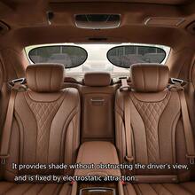 Car Windshield Side Window Sunshades - Electrostatic Adsorption Dark Transparent Film, Suitable For Low-Angle Sunlight, UV Protection, Heat Dissipation, Easy Installation And Removal Sun Visors, For Driver And Passengers, 2pcs Set - Multicolor - View 6