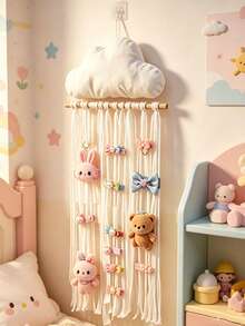 1 pièce Pince à cheveux en forme de nuage blanc pour filles, support d'affichage d'accessoires pour cheveux de bébé, décoration pour la chambre des filles - Multicolore - Voir 7