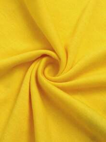 Camiseta sin mangas de verano con cuello en V y estampado floral y de plantas para mujer de moda informal - Amarillo - Ver 6