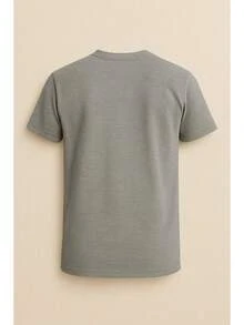 Men's T-Shirt Made Of 100% High-Quality Cotton, This T-Shirt Guarantees Exceptional Softness To The Touch, Round Neck With "NASA WHITE Apollo Mission Diagram" Print On The Front - 淺灰色 - 查看 4