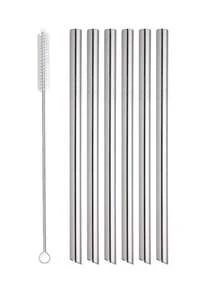 Bộ 3/7/13 ống hút tái sử dụng bằng thép không gỉ, miệng rộng, vát cạnh (9.84 inch * 0.5 inch), ống hút dày dùng cho trà sữa trân châu, thích hợp cho cà phê, nước ép, đồ uống, trà sữa. - Xem 7