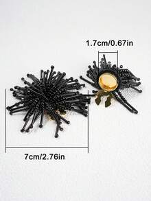 1个衬衫纽扣套，可爱仿珍珠袖扣套，手工串珠纽扣夹，适用于西装、连衣裙、衬衫装饰纽扣、领夹，闪亮纽扣套，适合日常、派对和婚礼礼服时尚装饰袖扣，情人节礼物 - Angel - 查看 4