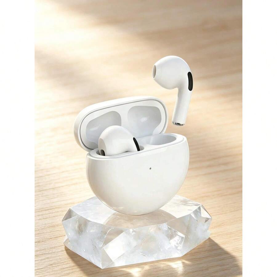 Original Pro6 TWS Auriculares Inalámbricos Bluetooth 5.3, Auriculares Deportivos con Control Táctil y Cancelación de Ruido, Adecuados como Regalo de Vacaciones para Todos los Teléfonos Inteligentes - Ver 1