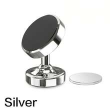 Dual-Sided Strong Magnetic Phone Holder, Suitable For Attaching To Car, Refrigerator, And Fitness Equipment, 360-Degree Stable Magnetic Phone Fixation Function For Multi-Scenario Use - Silver - View 8