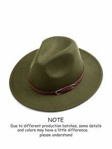 1pc Autumn/Winter Wide Brim Wool Felt Hat, Elegant Elegant Belt Decor Western Cowboy Hat, Personalized Casual Fashion Style Heart-Shaped Crown Hat, European And American Western Unisex Cowboy Hat, Suitable For Party, Gathering, Western Theme Event, Daily Wear - Multicolor 2 - View 26