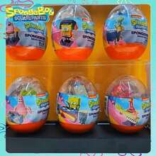 SpongeBob SquarePants 1pc Surprise Egg Featuring Popular Cartoon Characters Like And Squidward. Each Egg Contains A Mystery Gift, Including Random Collectible Character Figurines, Party Favors, Special "Golden Egg" Designs For Smash Games, And Fun Capsule Toys. (Assorted Styles) - Multicolor - View 7