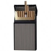 Estuche de cigarrillos multifuncional portátil con 10 ranuras y soporte para encendedor - Multicolor - Ver 7
