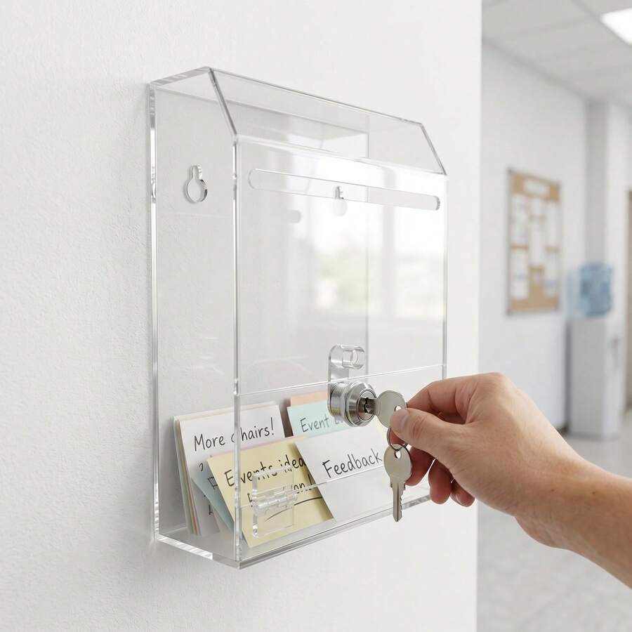 IDAFSA Buzón antirrobo montado en la pared para exteriores, buzón con llave, buzón de , caja de entrega, buzón postal