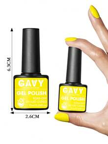 GAVY 7毫升纯色凝胶指甲油8色套装，单层涂抹即可高遮盖力不透明凝胶指甲油，适合日常通勤 - 彩色 - 查看 3