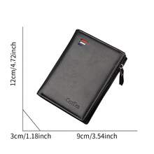 Ví nam 1 chiếc, chống chặn RFID, kiểu dáng ngắn bằng da PU, ví đựng thẻ công sở thường ngày, ví gập dọc nhiều ngăn đựng thẻ, ví tín dụng đa chức năng cho nam, dung lượng lớn kèm ngăn đựng tiền xu, 11 ngăn đựng thẻ, có các màu đen, cà phê, nâu, thích hợp làm quà Giáng sinh hoặc Halloween. - Nhiều màu - Xem 5