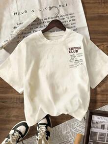 Camiseta "Café Helado y Sol", Camiseta "Café Helado", Regalos para Amantes del Café, Camiseta de Verano, Camiseta "Vibes de Verano", Camiseta de Café - Estilo Urbano Vintage Unisex, Camiseta de Algodón Suelta de Manga Corta con Cuello Redondo, blusas para mujer. blusas.blusas casuales para dama.Impresión de osos cariñosos.Camiseta estampada Impresión de osos cariñosos. - Albaricoque 9 - Ver 3