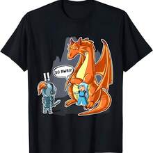 Divertido ningún príncipe necesitado dragón guardaespaldas camiseta ir lejos tee camiseta - Negro - Ver 1