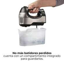 Batidora de Mano Hamilton Beach 6 Velocidades Alto Rendimiento Acero Inoxidable 62646F,  incluyendo 2 batidores QuickMix, un batidor manual y 2 ganchos para masa - Tipo de Enchufe A USA (110-127V) - Ver 4