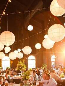 9/18pcs White Paper Lanterns, Decorative Chinese/Japanese Style Round Hanging Paper Lanterns, Suitable For Birthday, Wedding, Christmas, Bridal, Home Decor, Party Decoration - White Lanterns - View 5
