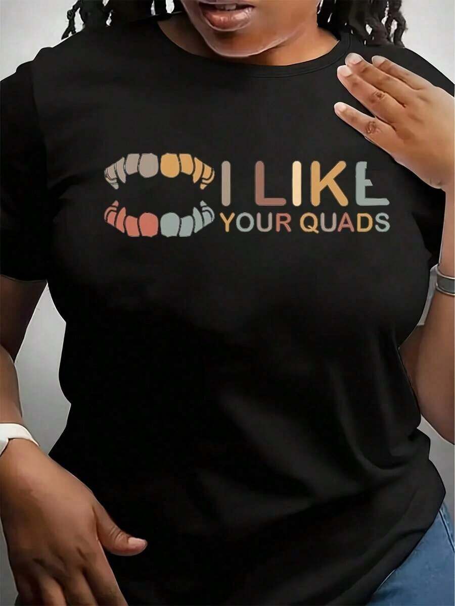 Suave, transpirable y ligero para comodidad durante todo el día. Camiseta divertida "Me gustan tus cuádriceps", camiseta de dentista, regalo para higienista dental, regalo para asistente dental, camiseta retro de dentista. Cuello redondo clásico con un corte relajado que favorece todas las formas del cuerpo y es fácil de combinar con jeans, pantalones cortos y leggings. - Negro - Ver 1