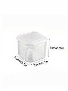 1/7pcs Stackable Square Food Storage Containers, Refrigerator Freezer Soup Bowls With Lids, Bento Lunch Boxes, Suitable For Storing Meat, Vegetables, Fruits, Snacks, Microwave & Dishwasher - Multicolor - View 9